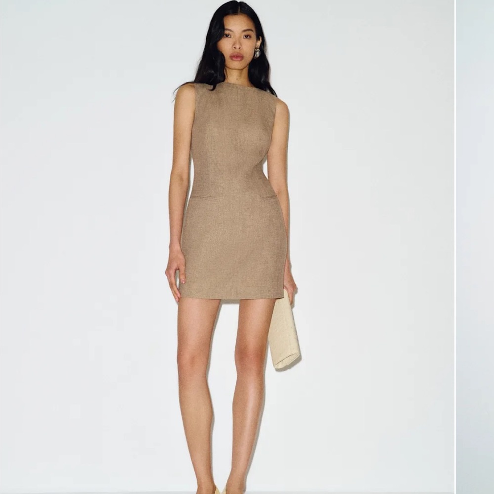Reformation Citron Linen Mini Dress